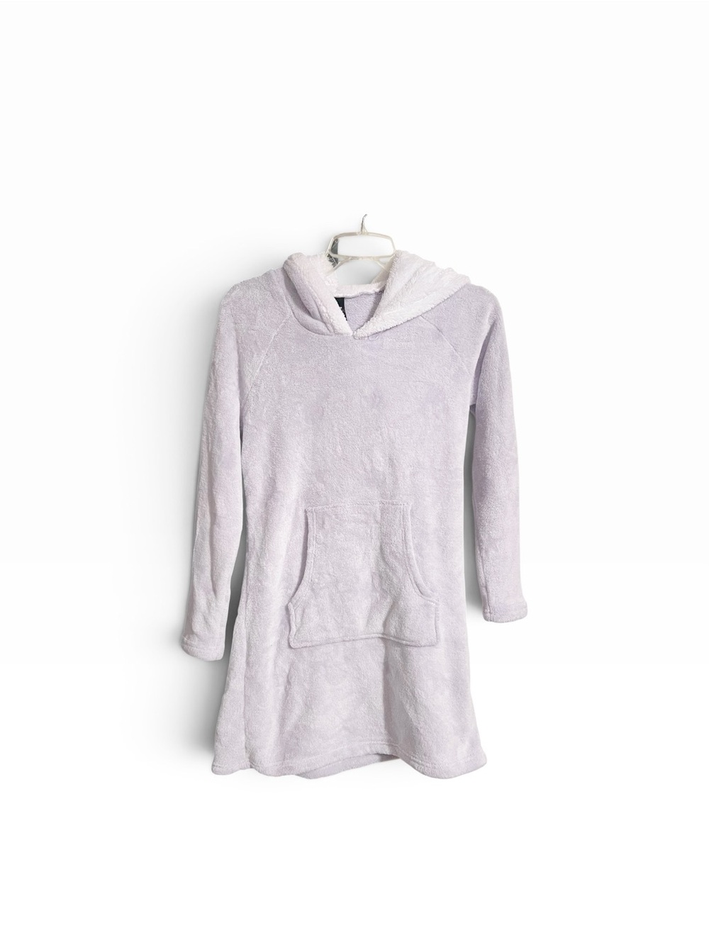 Cozy Lavender Plush Hooded Robe